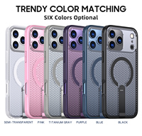 Coque de téléphone magnétique à dissipation thermique avec support intégré pour iPhone 17 Pro Max, compatible iPhone 12 13 14 15 16 17