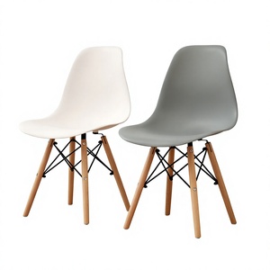 Silla de Comedor Nórdica Moderna Minimalista <span class=keywords><strong>con</strong></span> Respaldo de Plástico, Juego de <span class=keywords><strong>Mesa</strong></span> de Conferencia para Oficina en Casa, Taburete de Computadora Popular en Internet - Product Image 1