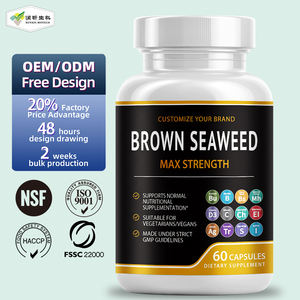 Kapsul Dukungan Kekebalan Tubuh Dewasa Berbahan Rumput Laut Coklat, <span class=keywords><strong>Fucoidan</strong></span>, Glukosamin, Kondroitin, MSM, Label Pribadi OEM - Product Image 1
