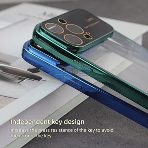 เคสโทรศัพท์โปร่งใสสุดหรูสำหรับ iPhone 14 <span class=keywords><strong>Pro</strong></span> Max เคลือบด้วย TPU ด้วยไฟฟ้าพร้อมฝาครอบโทรศัพท์ป้องกันกล้องขนาดใหญ่สำหรับ iPhone 13 <span class=keywords><strong>Pro</strong></span> - Product Image 3