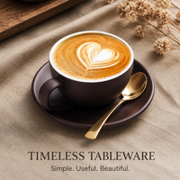 Ensemble tasse et soucoupe en céramique raffinée pour l'art du latte et le service du café, approvisionnement direct usine pour les torréfacteurs de café de spécialité