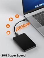 Câble de données USB 3.2 CableCreation, câble de charge rapide Type C 240W, transfert de données 4K 20 Gbps, USB C vers Type C 3.2 Gen 2