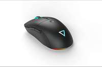 Souris de jeu sans fil légère 2,4 G RGB 5000 DPI rechargeable programmable 6 boutons câble tressé