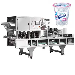 Machine automatique de remplissage et de scellement de communion pour gelée, yaourt, tasse de crème glacée, eau minérale