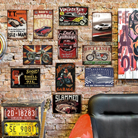 Carteles de chapa de coche Vintage impresos de 20x30cm personalizados, artesanías, placas de Metal de aceite para garaje de motocicletas para decoración de paredes