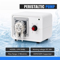 Bomba Dosificadora de Líquidos LEFOO LFPC104BL de Alta Precisión, 24V DC, 2-185ml/min, para Equipos de Laboratorio, Bomba Peristáltica Multifuncional