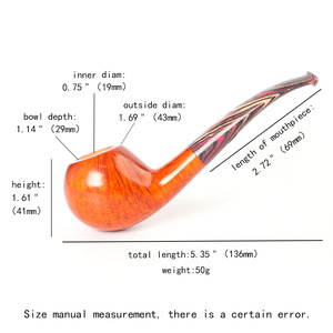 Briarwood Apple Pipe Straight Type 3Mm Filter Tobacco Pipe For Men Personal Gift - Product Image 4