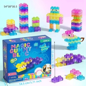 Bloques de Construcción de Gelatina Blandos de 40 Piezas, Juguete Educativo de Descompresión para Niños, Material de Goma, Animales Sensoriales Suaves para Construir - Product Image 5