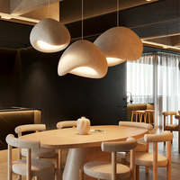 Lustre suspendu rotatif de style japonais pour salon, restaurant, bar moderne, luminaire suspendu design, fer blanc