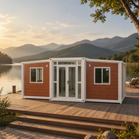 Maison modulaire préfabriquée extensible, design écologique, résistante aux intempéries, compacte, pour économiser de l'espace, fournie directement par l'usine.