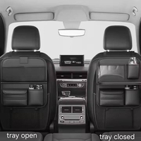 Organisateur de siège arrière de voiture pliable, table à manger portable avec porte-gobelet et plateau pour aliments pour le rangement intérieur du véhicule