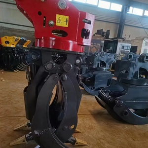 Excavator HOMIE Hydraulic Rotary Grapple Excavator Rock Stone Grab Wood <b>Log</b> Grabbing Attachments Excavator Rock Bucket Heavy - Product Image 2