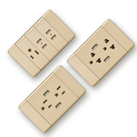 KLASS US PC prise et interrupteur ultra-mince Super mince maison alimentation électrique interrupteurs muraux électriques et prise