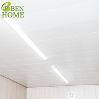 Panneau mural en marbre brossé, plafond en PVC pour bureau
