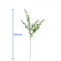 Daun Willow Buatan Grosir dari Kain Sutra Panjang 105cm, Rangkaian Bunga Hijau Buatan untuk Dekorasi Rumah