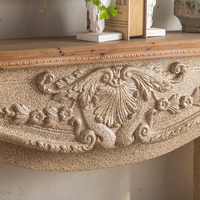 Table console d'entrée en bois de style européen américain vintage rétro pour le salon