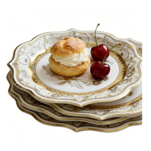 Collection d'Assiettes en <span class=keywords><strong>Carton</strong></span> Jetables Écologiques de Qualité Alimentaire, Style <span class=keywords><strong>Vintage</strong></span> Européen, pour Vente en Gros, Idéale pour Fêtes, Repas et Rassemblements - Product Image 4