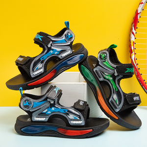 รองเท้าเด็กผู้ชายลายพิมพ์แฟชั่นกีฬารองเท้าแตะลำลองสำหรับกิจกรรมกลางแจ้งรองเท้าชายหาดรองเท้าแตะเด็ก - Product Image 2