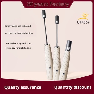 Parasol LM-L <span class=keywords><strong>ultra</strong></span>-léger portable anti-UV pour femmes <span class=keywords><strong>Mini</strong></span> parapluie compact à trois plis pour cadeaux d'affaires pluie ou brillance - Product Image 2