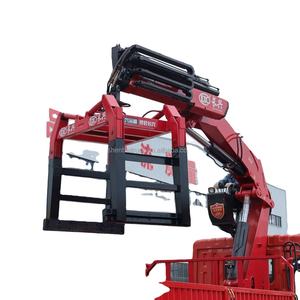 4ton 5ton 6.3ton 6.3ton 8ton מטען מנוף משאית הידראולי פרוס בום עם לתפוס דלי למכירה - Product Image 2