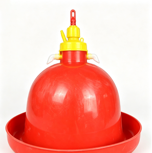 Abreuvoir automatique Plasson Bell pour poulets et canards, bol à eau en plastique rouge épaissi - Product Image 1
