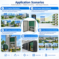 Armoire de distribution de fibres optiques (ODF) étanche 144 cœurs haute densité FTTx pour réseau de télécommunications extérieur