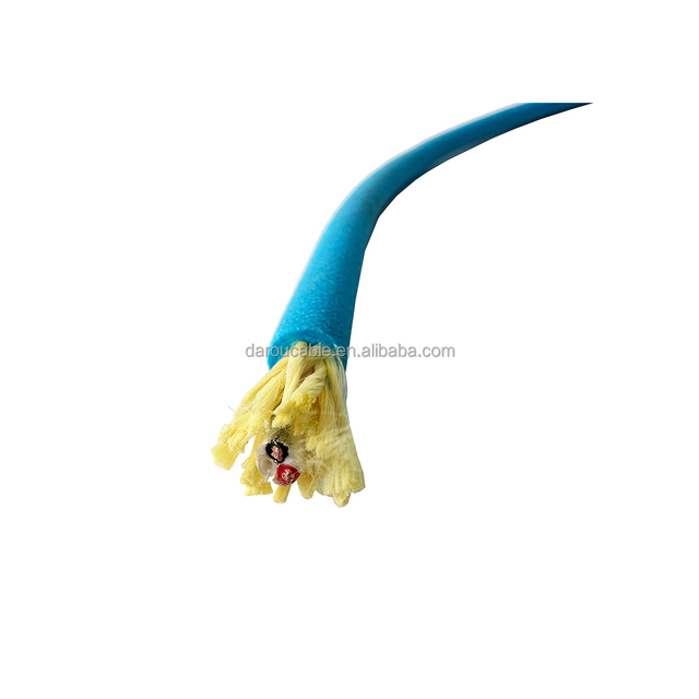 Darou CE Certified ROV Kevlar Braided PUR Jacket Copper Umbilical Tether Aluminum Foil Shielded 300/500V Neutral Buoyant Cable