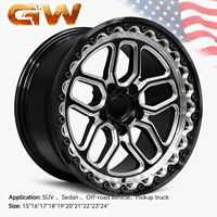 عجلات GW المخصصة المصنوعة يدويًا للطرق الوعرة مقاس 17 و18 و20 بوصة 6x139.7 6x135 عجلات بيدلوك لسيارات فورد F150 وإكسبلورر ورام 1500/2500 وسيلفرادو 6061-T6