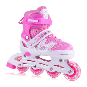 Patins à roulettes à quatre roues en stock, taille réglable, pour l'extérieur, avec châssis en alliage d'aluminium respirant et roulettes lumineuses, modèle à roulettes basses - Product Image 4