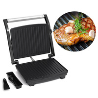 Grille-pain électrique en acier inoxydable RSC, presse à panini, machine à sandwichs, grill plat antiadhésif, sans fumée, chauffage 3D, 2000W, usage domestique