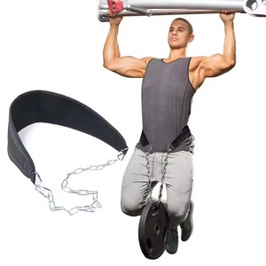 Pull-up vành đai Trọng lượng nâng phòng tập thể dục tập thể dục Neoprene ngâm vành đai với chuỗi nặng - Product Image 1