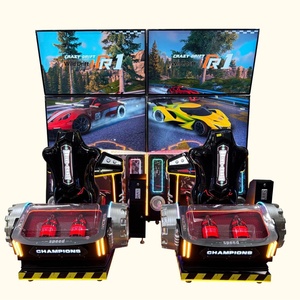 <b>Amusement</b> Park Racing 4 Screen Indoor Coin Operated Two Player Connection Motion Arcade Racing Game <b>Machine</b> - Product Image 1