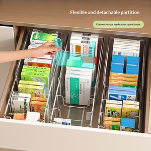 Caja Organizadora Rectangular Expandible de Plástico con Compartimentos Profundos para Medicamentos, Uso Doméstico, Tratamiento, Infusión y Emergencias - Product Image 1