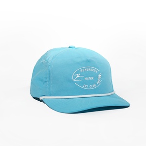หมวก OEM พร้อมโลโก้สั่งทำ 5 แผง ปีกโค้งเล็กน้อย หมวกแก๊ปแบบ Snapback สำหรับกีฬาและกอล์ฟ  ผ้าไนลอน ปักด้วยเชือก  หมวก Gorras - Product Image 4
