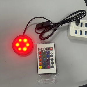 Sıcak satış USB RGB <span class=keywords><strong>LED</strong></span> altında kabine 3d baskı Puck işık uzaktan kumanda raf sayacı aydınlatma karavan Camper karavan Spot lamba - Product Image 2