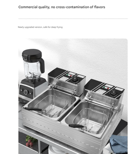 <span class=keywords><strong>Freidora</strong></span> Eléctrica Comercial y Doméstica <span class=keywords><strong>de</strong></span> 6 <span class=keywords><strong>Litros</strong></span> para Pollo Frito, Papas Fritas, con Temporizador <span class=keywords><strong>de</strong></span> 2500w y Cesta Extraíble - Product Image 1