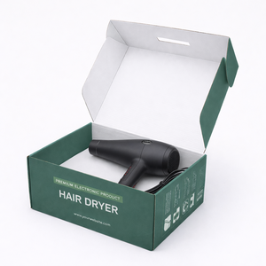 Boîte d'expédition personnalisée pour sèche-cheveux 3C Electronics, emballage de marque en carton ondulé B/E, option boîte à rabat - Product Image 4