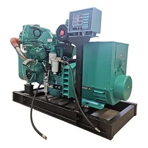 marine use diesel generator 30kva - 500kva powered by cummins engine with sea water pump and heat exchanger for boats yachts