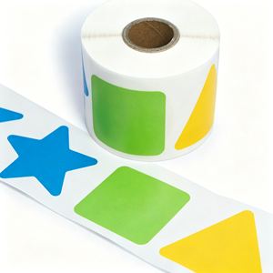 Gradient-<b>coloured</b> round 60mm heat-seal label <b>rolls</b>; round <b>coloured</b> stickers; thank you packaging stickers - Product Image 5