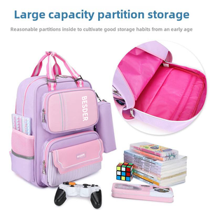 <span class=keywords><strong>Besder</strong></span> usine personnalisé grande capacité école sac à dos élèves du primaire suspendu papeterie sac conception réduire la charge - Product Image 5
