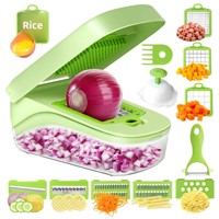 Manuel du produit exclusif : Coupe-légumes multifonctionnel, râpe à pommes de terre, hachoir à oignons, en ABS et acier inoxydable