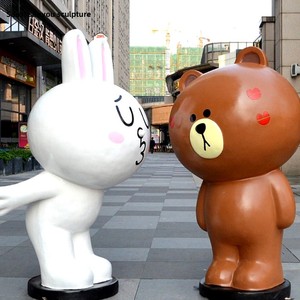 Sculptures en fibre de verre sur mesure de grande taille, fabriquées au Shandong, pour centres commerciaux, parcs, places, aménagements paysagers, avec des thèmes de dessins animés et d'anime - Product Image 2