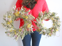 Guirlande de fleurs séchées artificielles pour Noël, décoration de porte d'entrée, Thanksgiving, Saint-Valentin, décoration murale