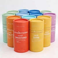 Boîte cylindrique en carton biodégradable personnalisée avec logo pour thé, café, capsules alimentaires, emballage de vitamines, tube en papier