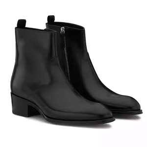 Stivali Chelsea Invernali Classici da Uomo su Misura con Chiusura a Zip, Tomaia in Pelle e Colore Personalizzato alla Moda - Product Image 3