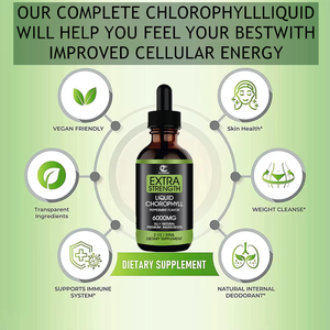 Julyherb Fábrica Fornecimento Clorofila Líquida Gotas Hortelã Pimenta Sabor 50mg Clorofila Líquida Clorofila Gotas 59ml Por uma Garrafa - Product Image 2