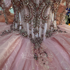 Mct024 Blush Pink Quinceanera <b>Dress</b> Bow Appliques Natural Corset Layered <b>Ruffle</b> Princess Ball Gown Sweet 15 Party for - Product Image 3