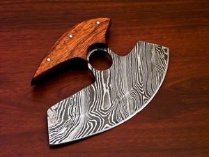 Handmade Damascus Ulu <b>Knife</b> Set Super Craftsmanship Steel for Culinary Connoisseurs Unparalleled Performance Sharp Features - Product Image 2