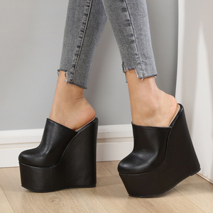 2024 New Simple Classic Comfortable 16cm High Wedge <b>Sandals</b> for Women - Product Image 1