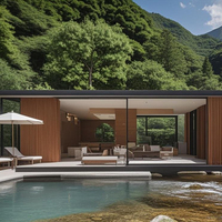 Maison Villa Modulaire Luxe Conteneur Kit 3 Chambres Chalet Personnalisé Préfabriqué